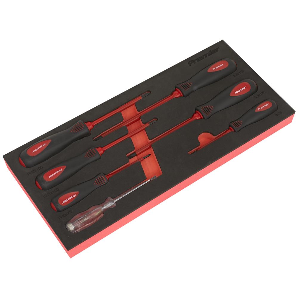 7 Piece VDE Insulated Screwdriver Set in Module Tray