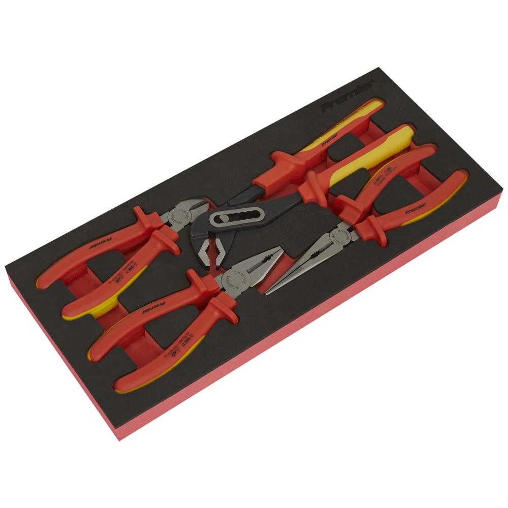 4 Piece VDE Insulated Pliers Set in Module Tray