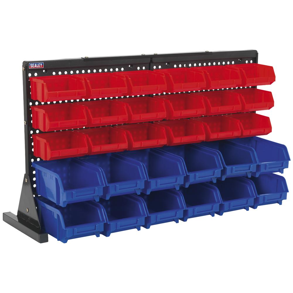 TPS1218 Bench Mounted Bin Storage System and 30 Bins