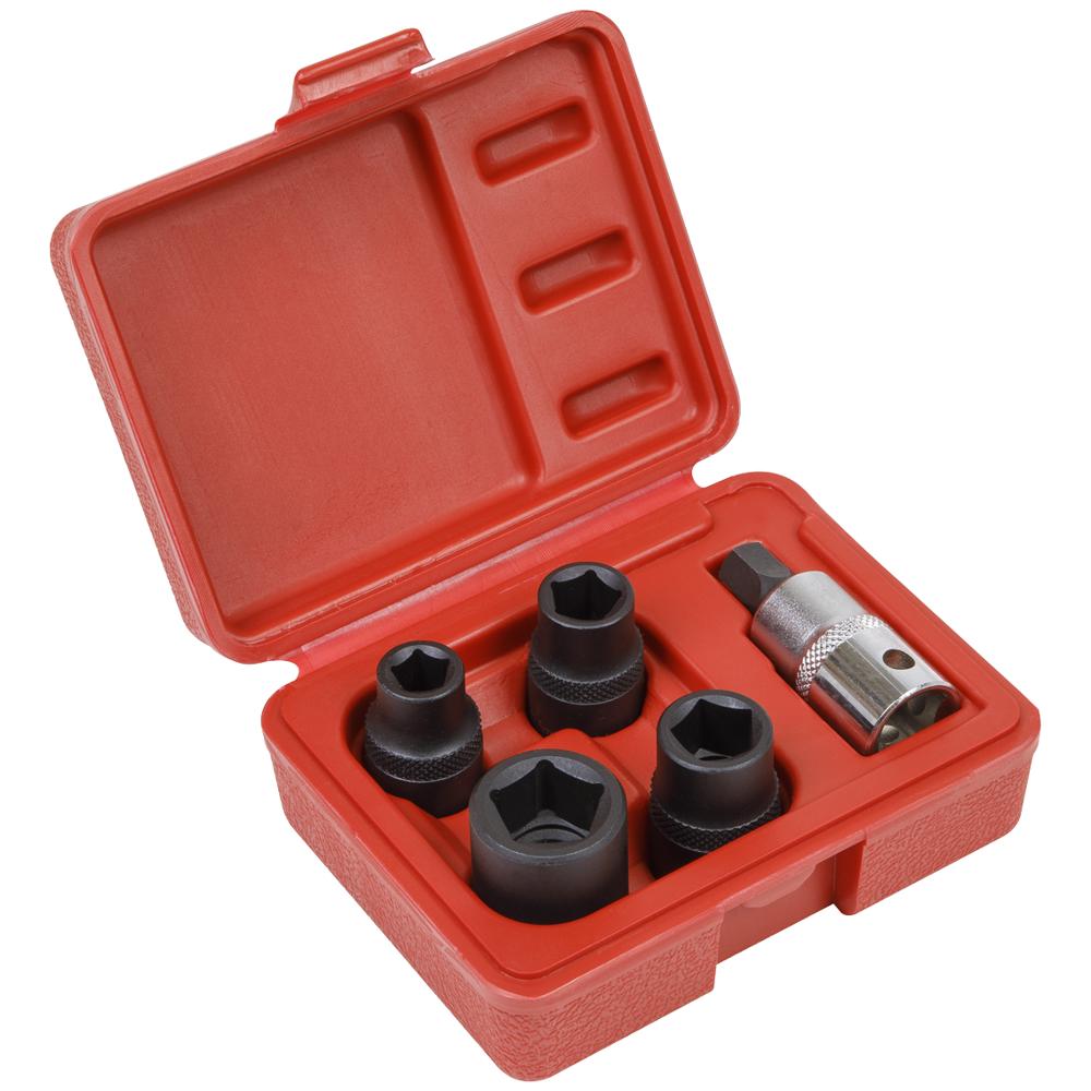 Sealey 5 Piece 1/2" Drive Pentagon Brake Caliper Socket Set for Bendix and Girling Brakes 1/2