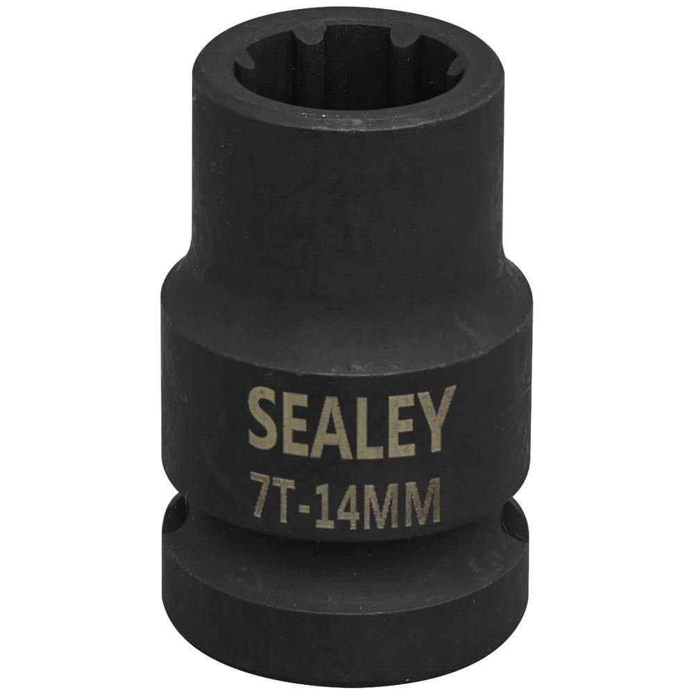 Sealey 1/2" Drive 7 Point Square Ribe Brake Caliper Socket 1/2" 14mm