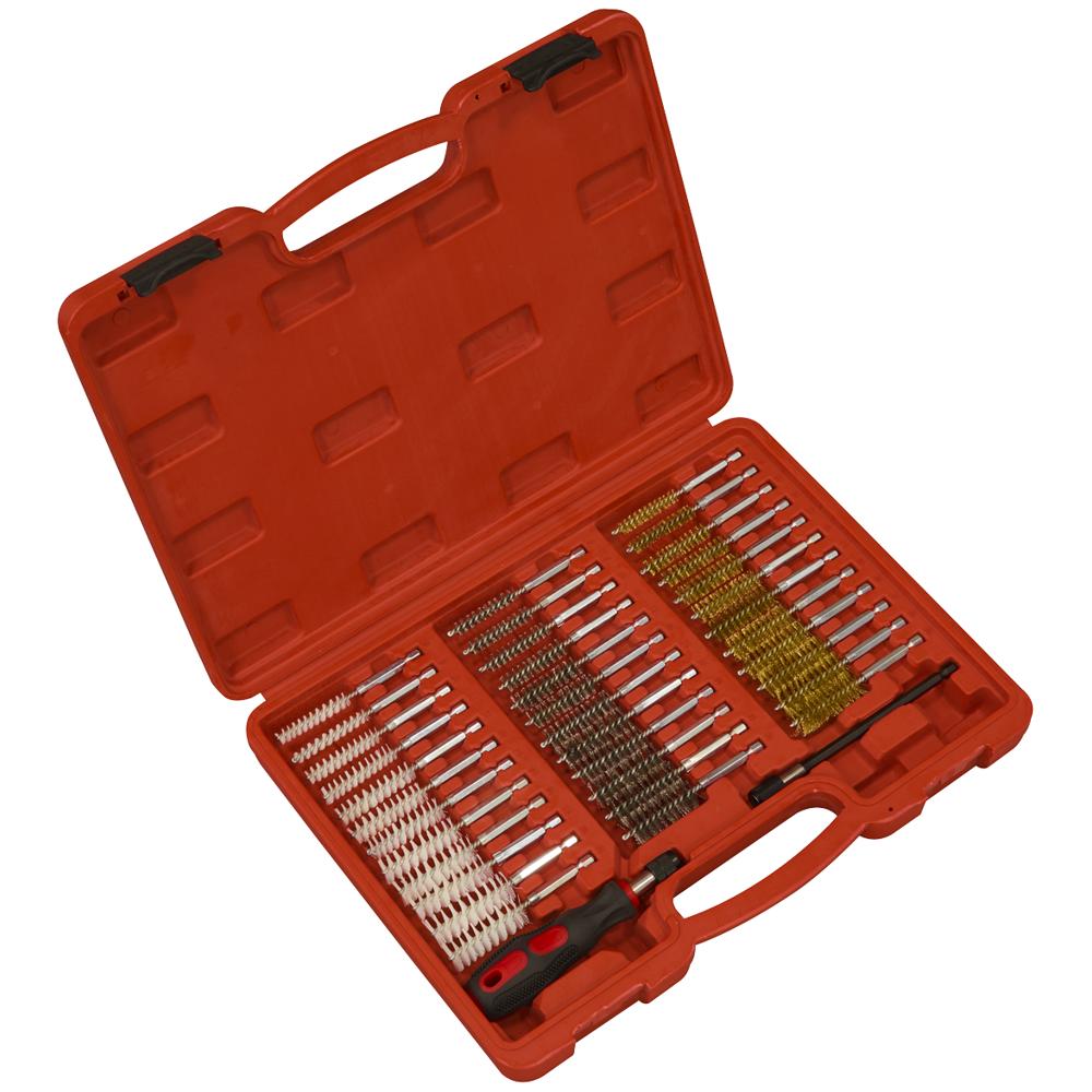 38 Piece Brass, Steel and Nylon Injector Bore Cleaning Brush Set