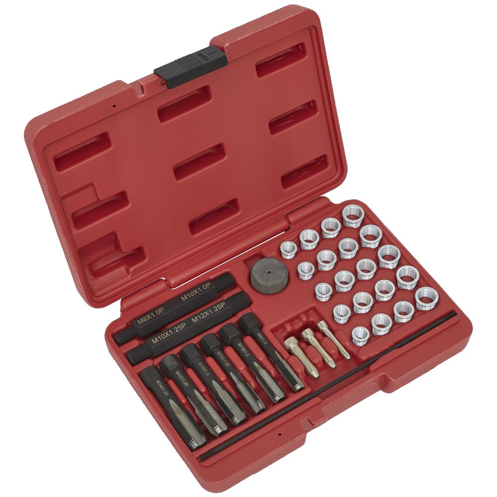 Sealey 33 Piece Glow Plug Thread Repair Tool Kit