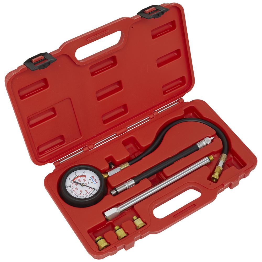 VSE300D 6 Piece Petrol Engine Compression Tester Deluxe Kit