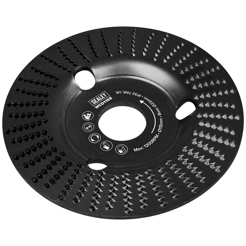 Bevelled Wood Carving Disc for Angle Grinders 115mm