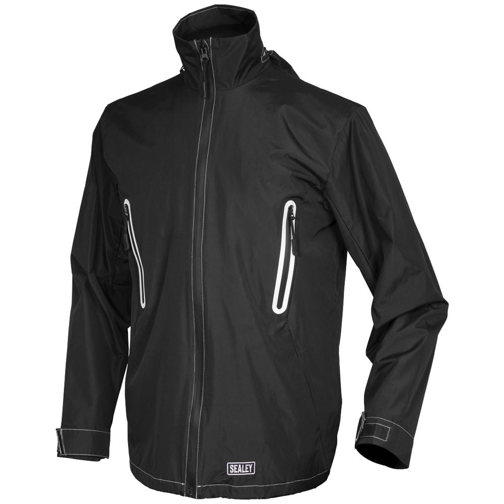 Sealey 5v Heated Rain Jacket No Powerbank Black M