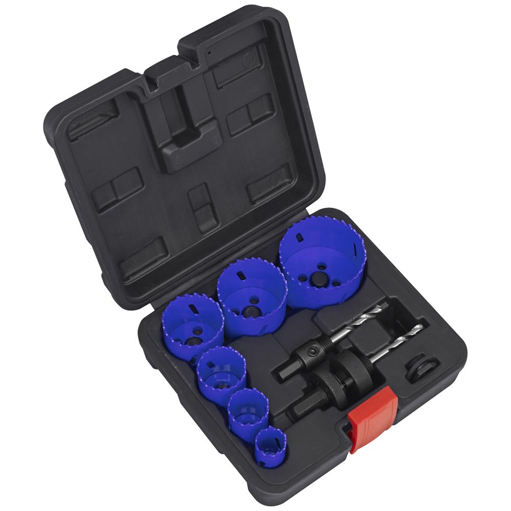 9 Piece Electricians Hole Saw Kit