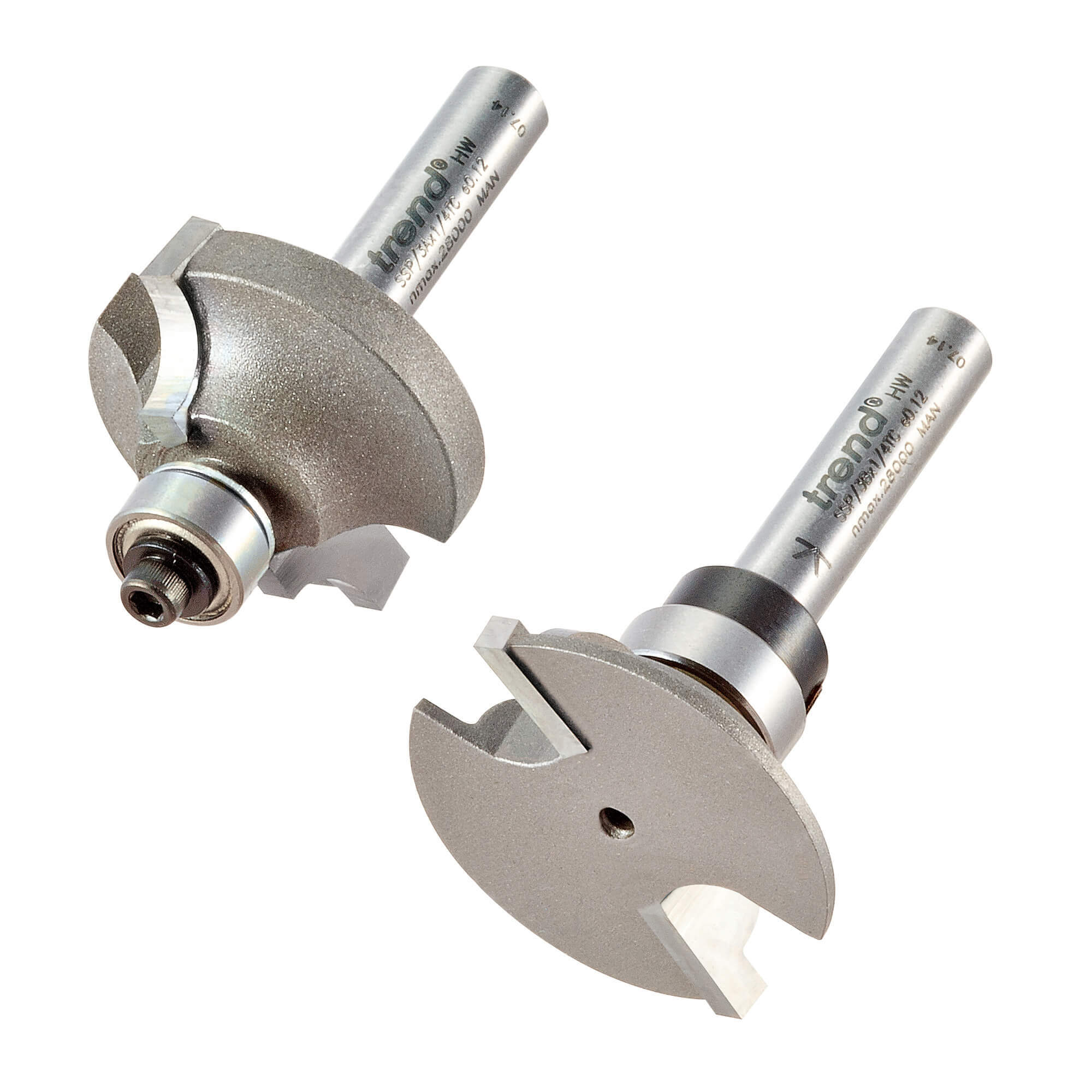 Image of Trend Shoulder Scribe and Profile Router Cutter Set 30.7mm 6mm 1/4"