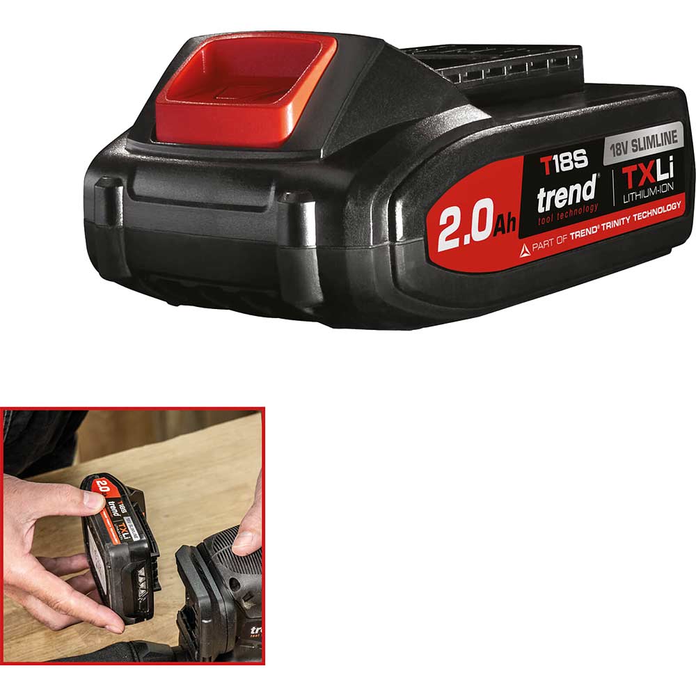 Image of Trend T18S/BA2A 18v Cordless TXLi Li-ion Battery 2ah 2ah