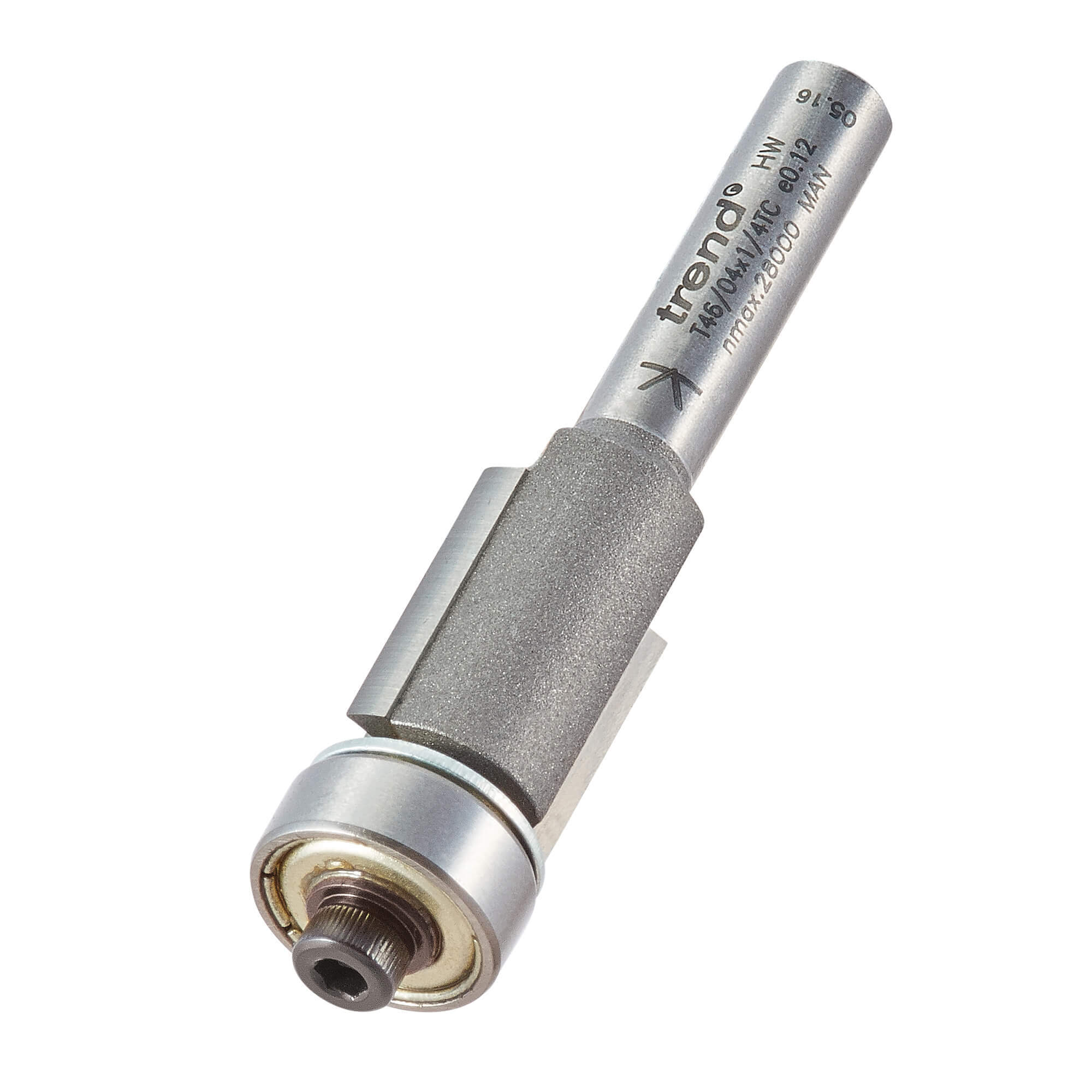 Image of Trend Bearing Guided Trimmer Router Cutter 12.7mm 16mm 1/4"