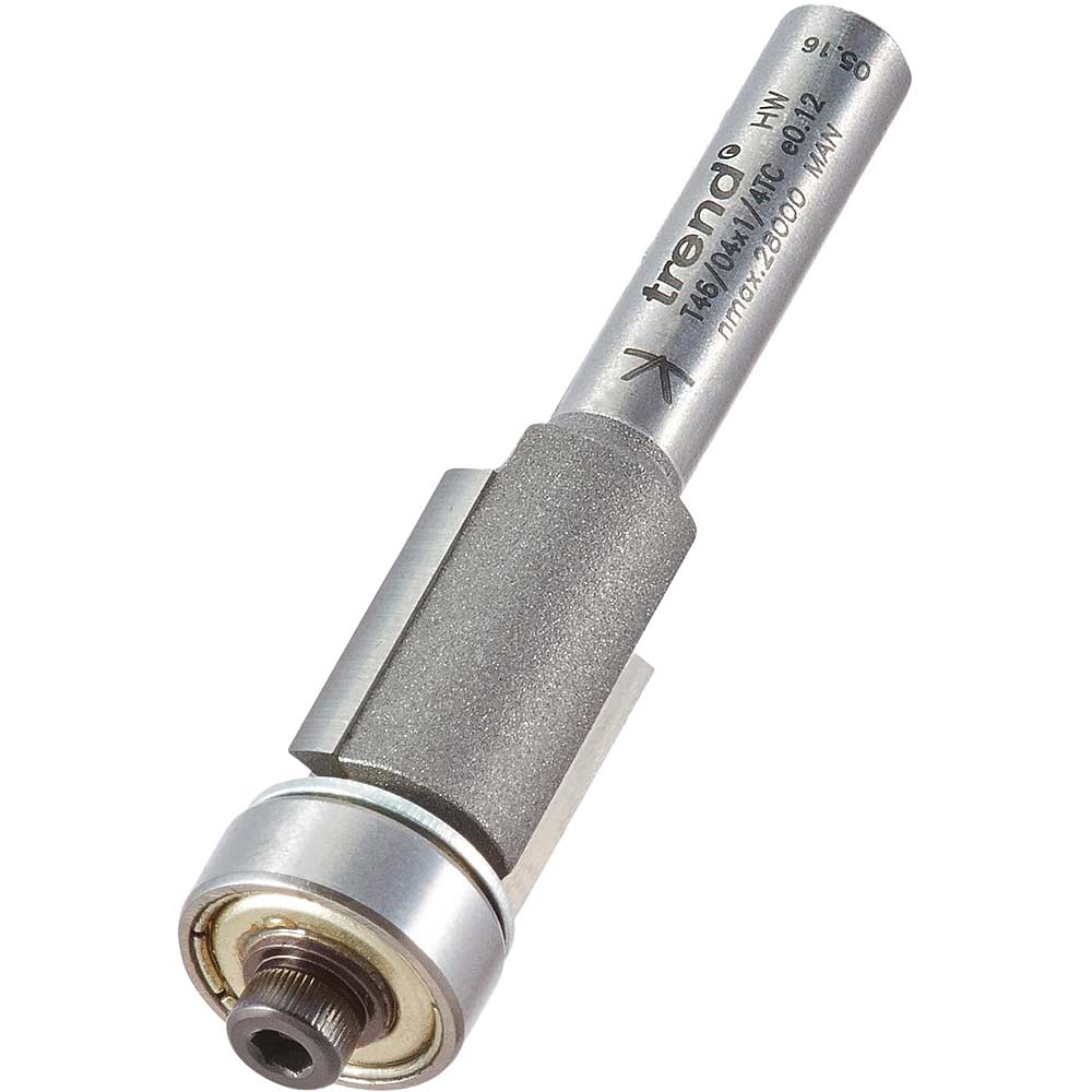 Image of Trend Bearing Guided Trimmer Router Cutter 12.7mm 16mm 1/4"