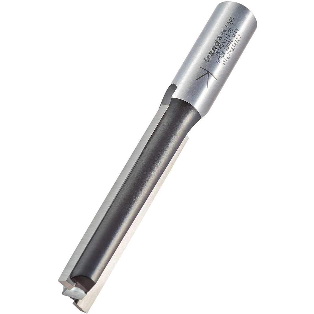 Trend Two Flute PTFE Coated Non Stick Router Cutter 12.7mm 63mm 1/2