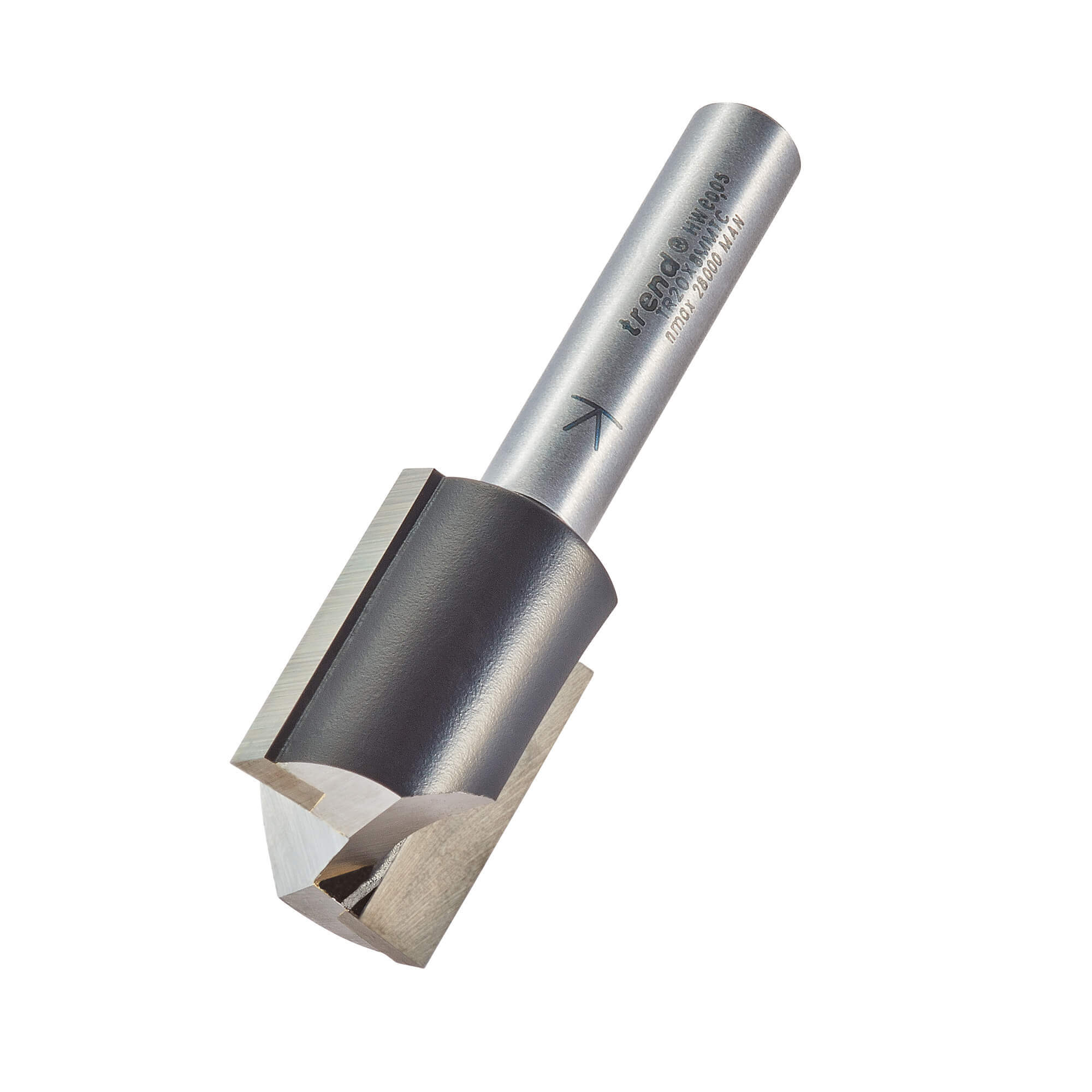 Image of Trend Two Flute PTFE Coated Non Stick Router Cutter 19.1mm 25mm 8mm