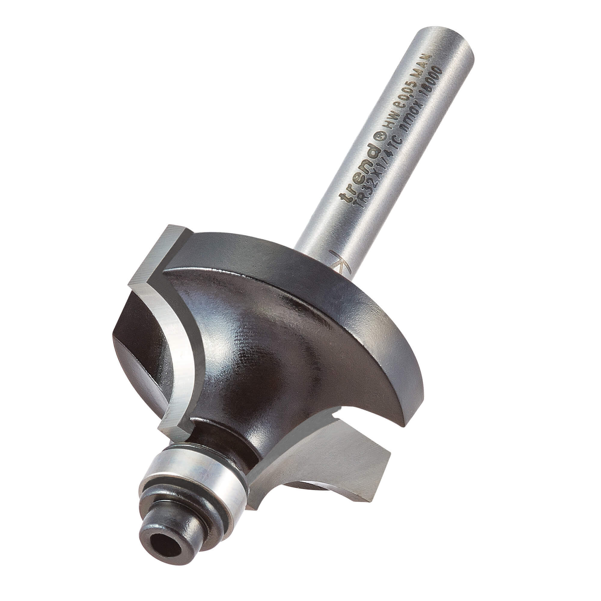 Image of Trend Bearing Guided Ovolo Round Over Router Cutter 31.7mm 9.5mm 1/4"