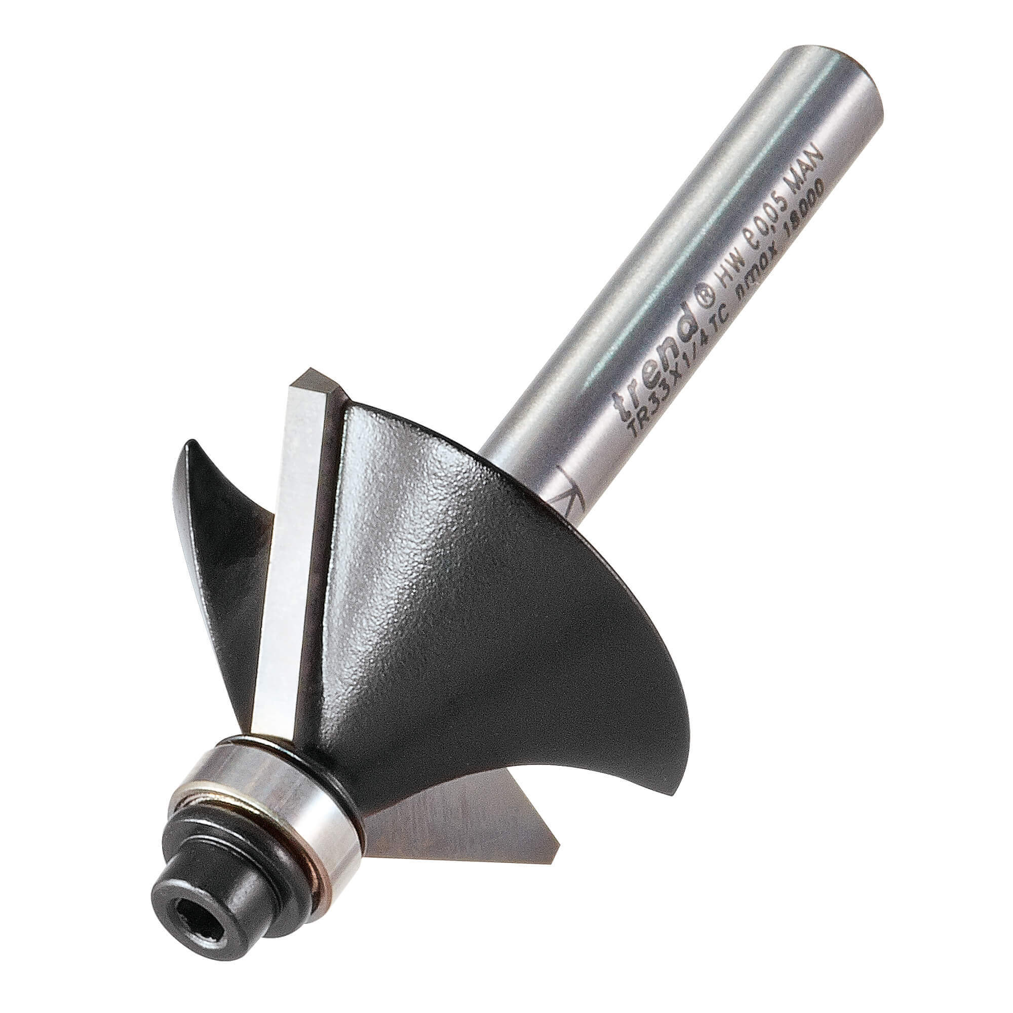 Image of Trend TRADE RANGE Bearing Guided Chamfer Router Cutter 31.8mm 1/4"