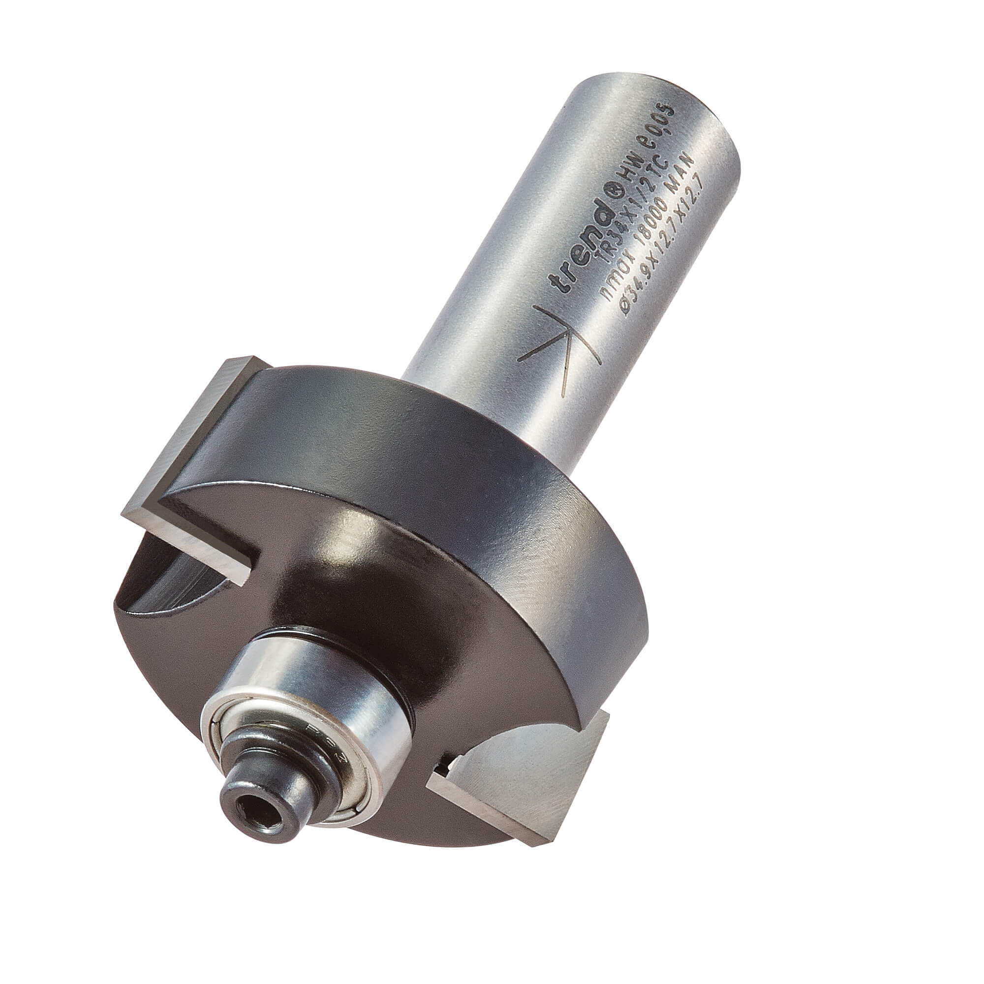 Image of Trend TRADE RANGE Bearing Guided Rebater Router Cutter 35mm 1/2"