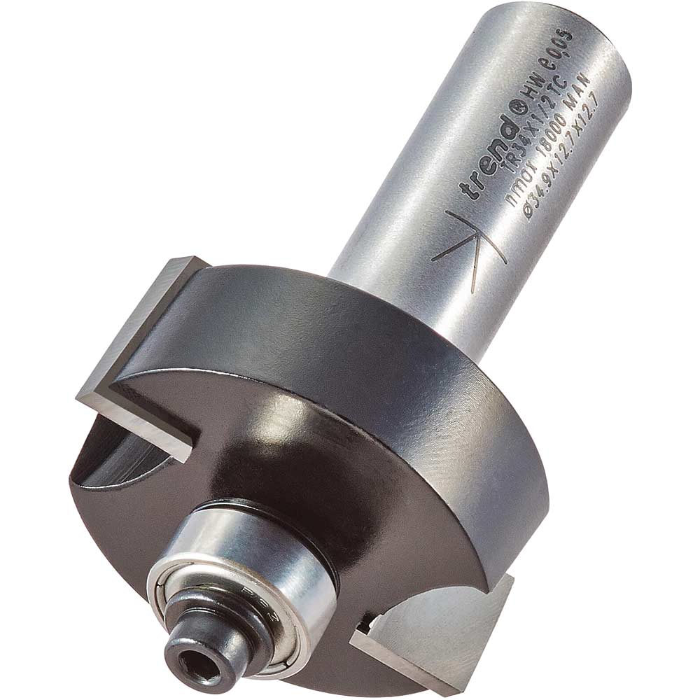 Image of Trend TRADE RANGE Bearing Guided Rebater Router Cutter 35mm 1/2"