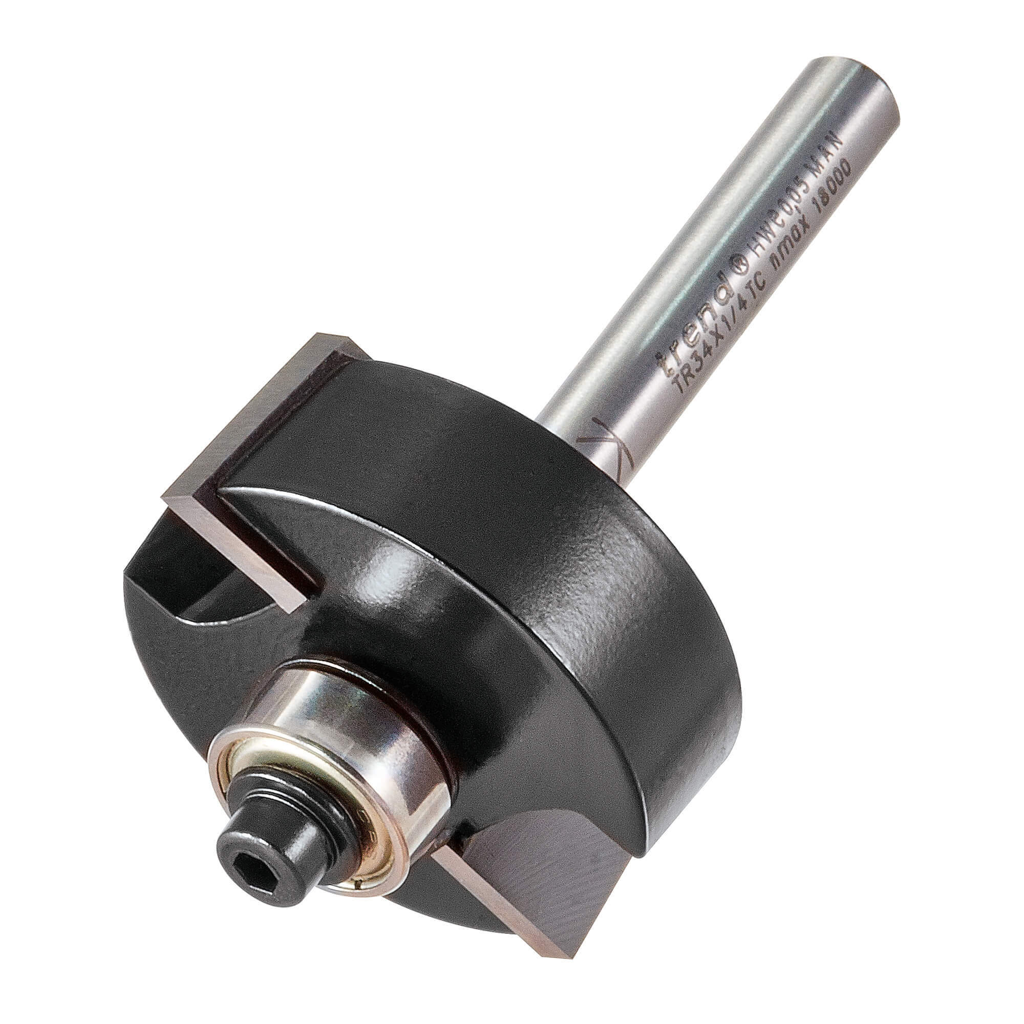 Image of Trend TRADE RANGE Bearing Guided Rebater Router Cutter 35mm 1/4"