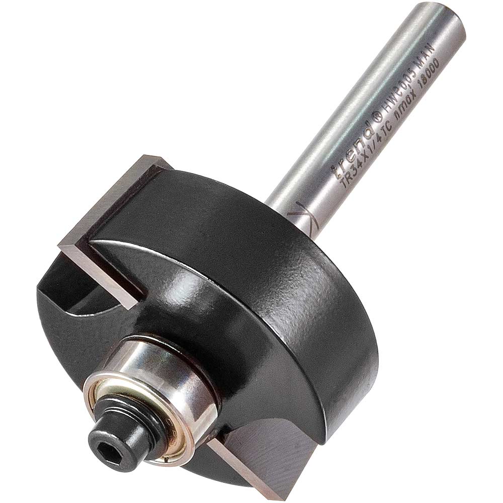 Image of Trend TRADE RANGE Bearing Guided Rebater Router Cutter 35mm 1/4"