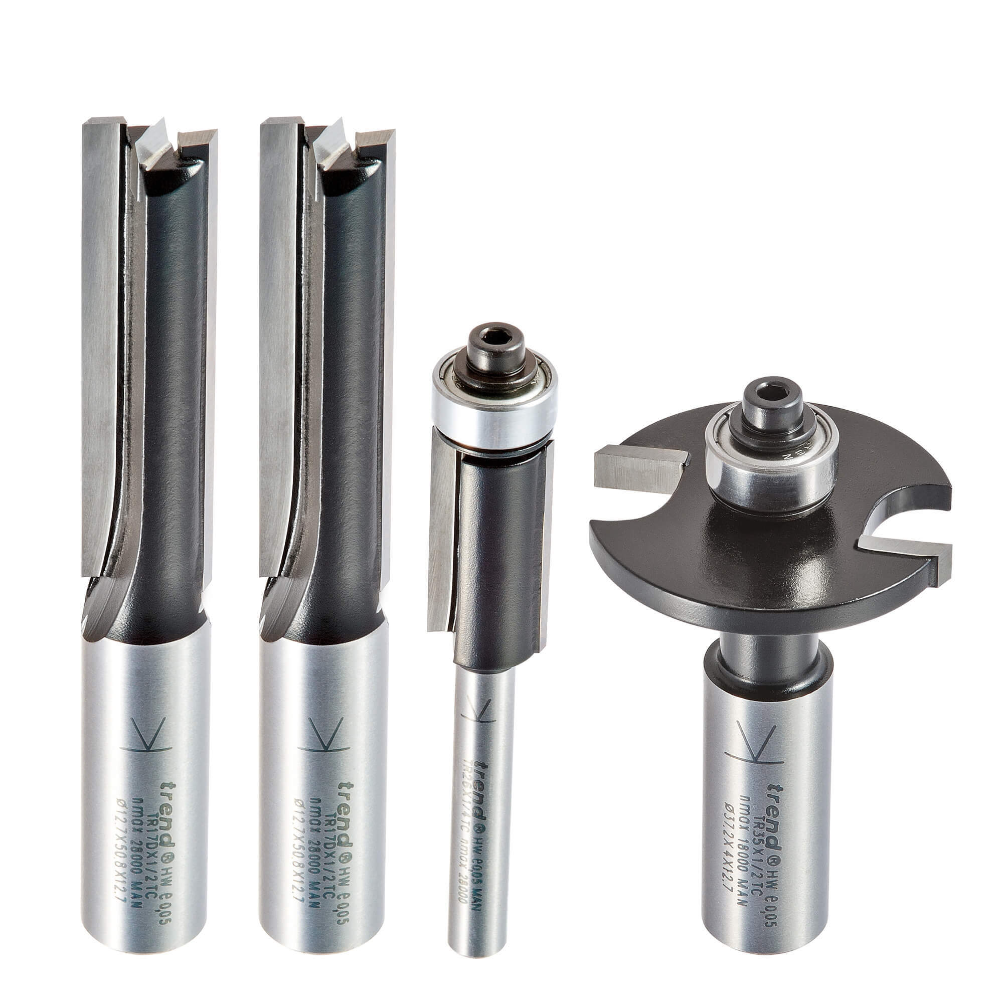 Image of Trend 4 Piece Kitchen Fitters Router Cutter Set