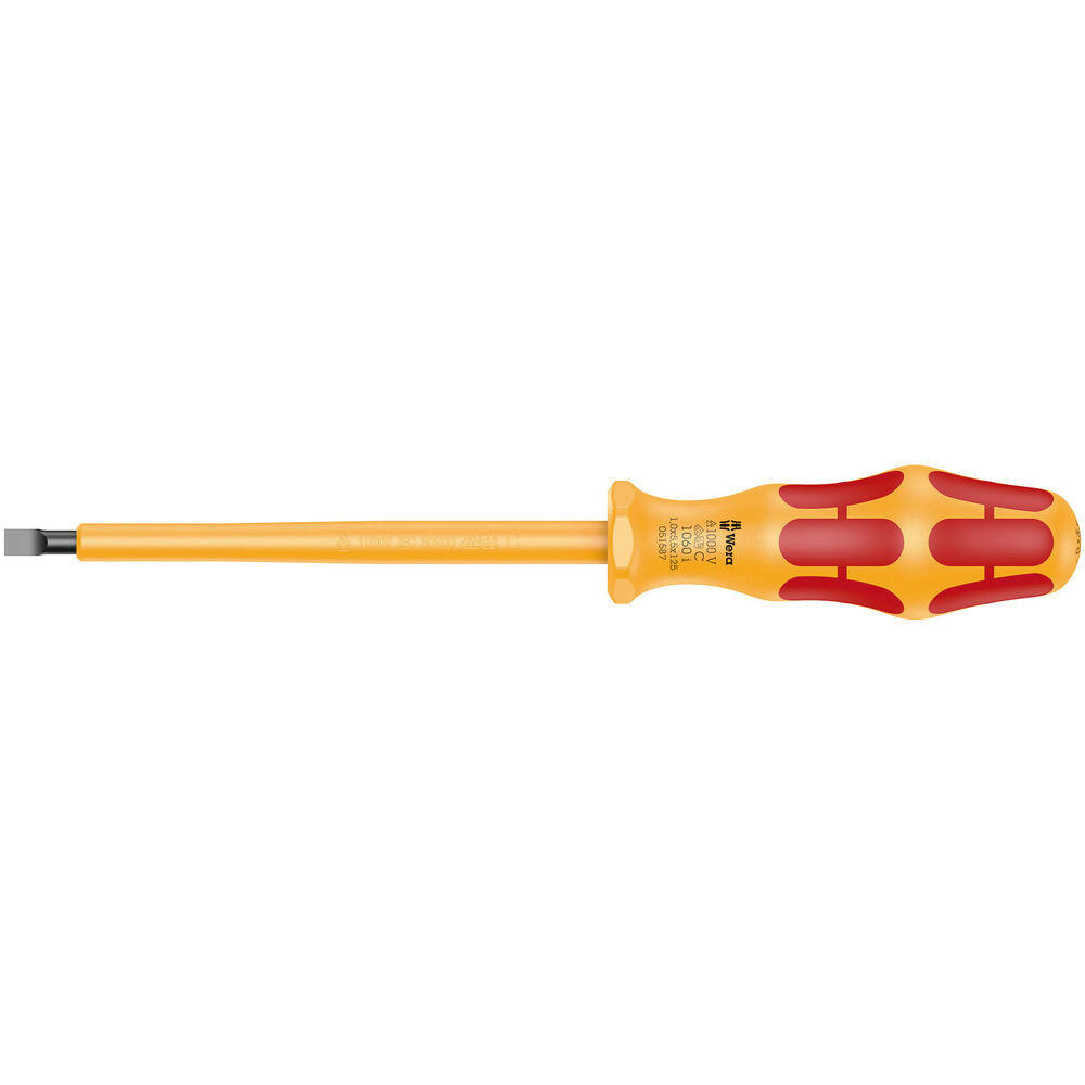 Wera 1060I Kraftform VDE Insulated Slotted Screwdriver 5.5mm 125mm