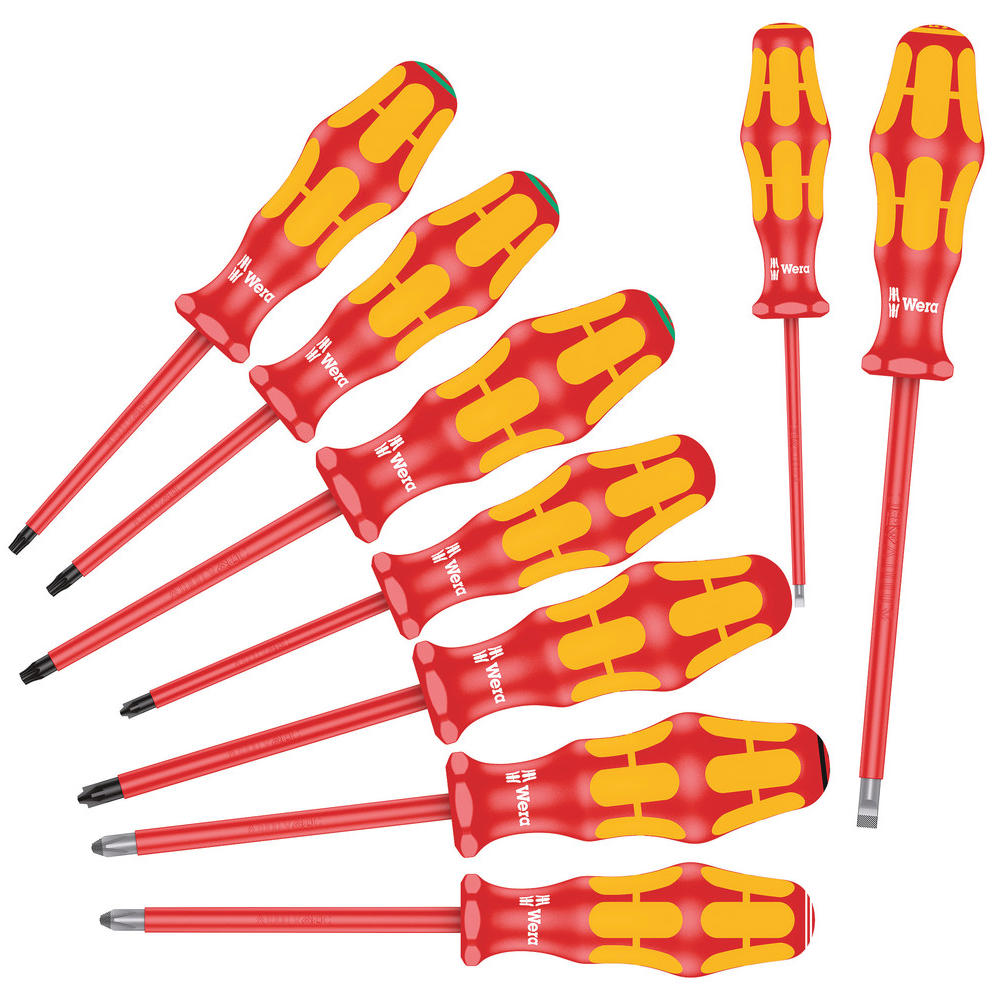 Wera 9 Piece Kraftform Plus 160i/162i/167i Vde Screwdriver Set