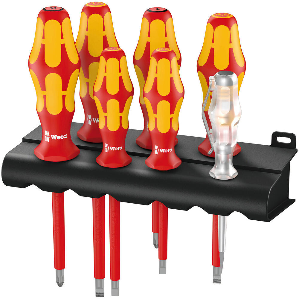 Wera 6 Piece Kraftform VDE Insulated Screwdriver Set