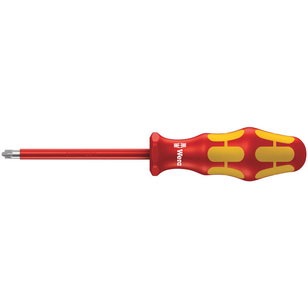 Wera Kraftform Plus 165i Vde Insulated Pozi Slot Screwdriver Pz2 / Slotted 100mm
