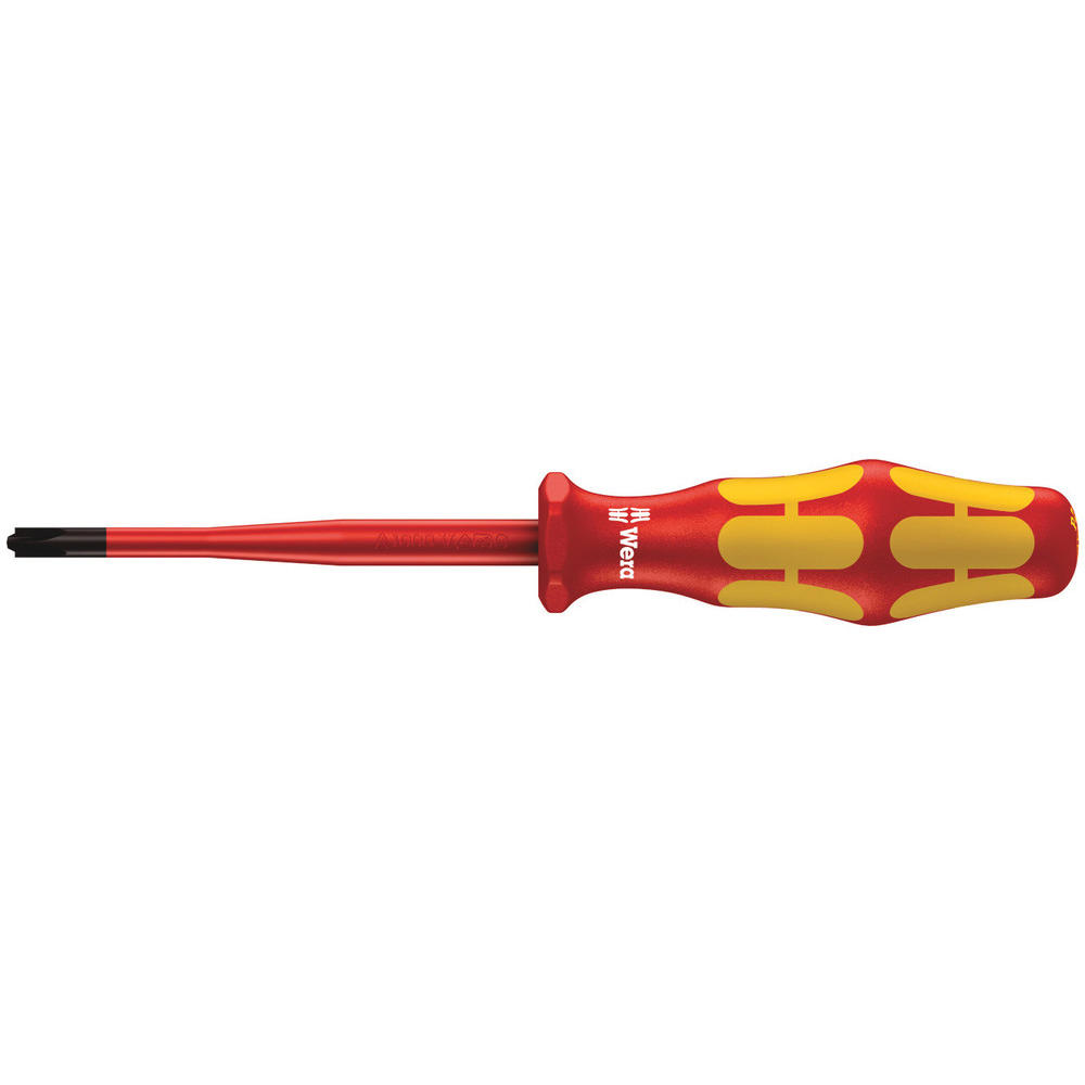 Wera Kraftform Plus 165iss Vde Insulated Pozi Slot Screwdriver Pz1 / Slotted 80mm
