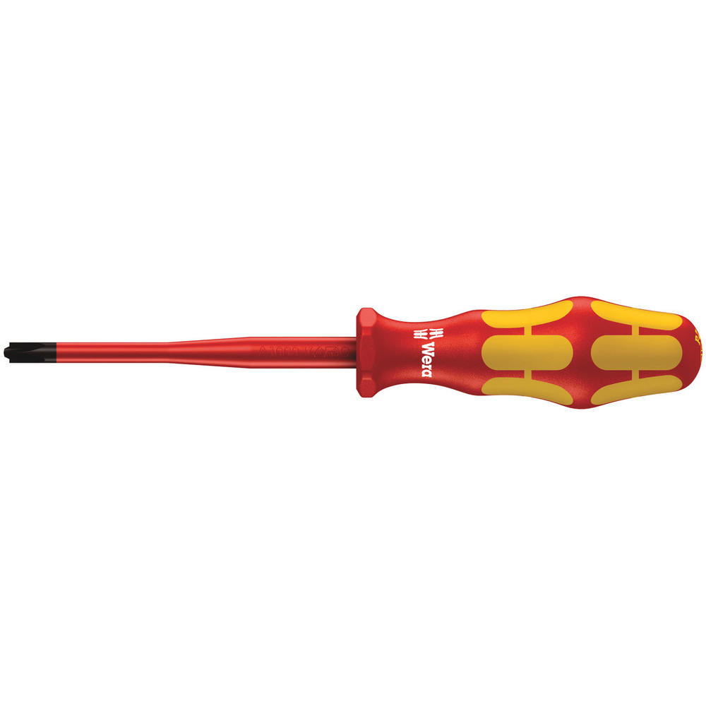 Wera Kraftform Plus 165iss Vde Insulated Pozi Slot Screwdriver Pz2 / Slotted 100mm