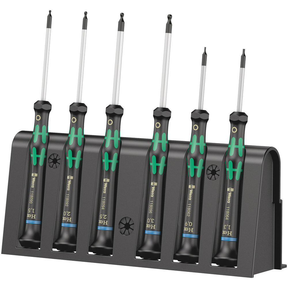 Wera 6 Piece 2052/6 Kraftform Screwdriver Set