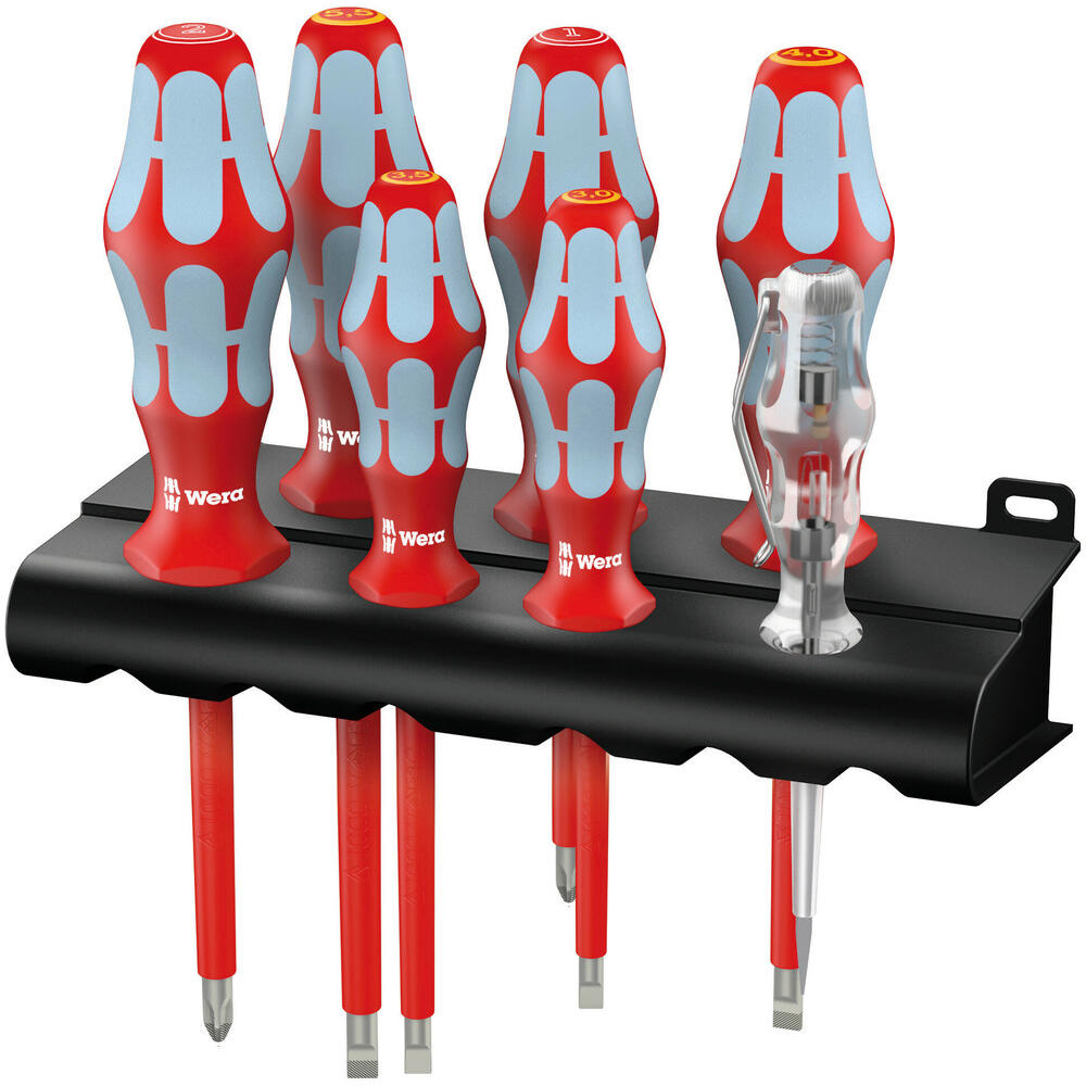 Wera 3160i 7 Piece Kraftform Plus Insulated Stainless Steel Screwdriver Set
