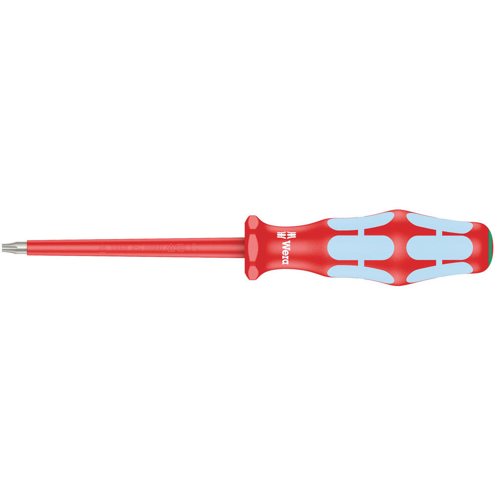 Wera 3167 I Stainless Steel Vde Insulated Torx Screwdriver T10 80Mm