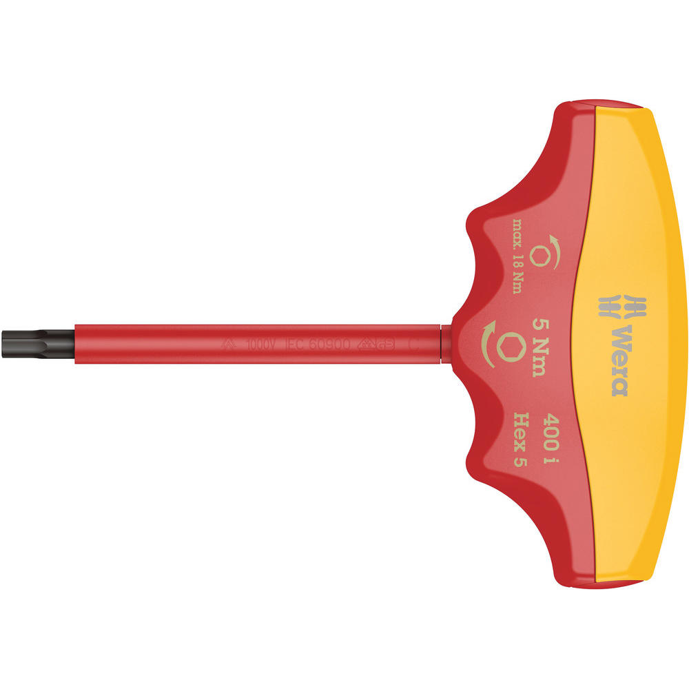 Wera 400 i VDE Insulated 5mm Hex Plus Torque Indicator Screwdriver 5.0Nm