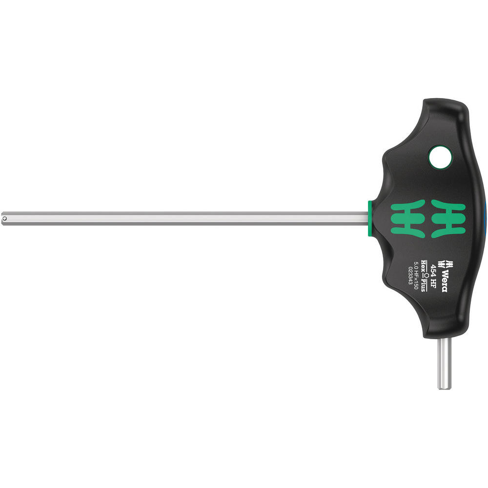 Wera 454 Hf Holding Function T Handle Hex Plus Screwdriver 5mm 150mm
