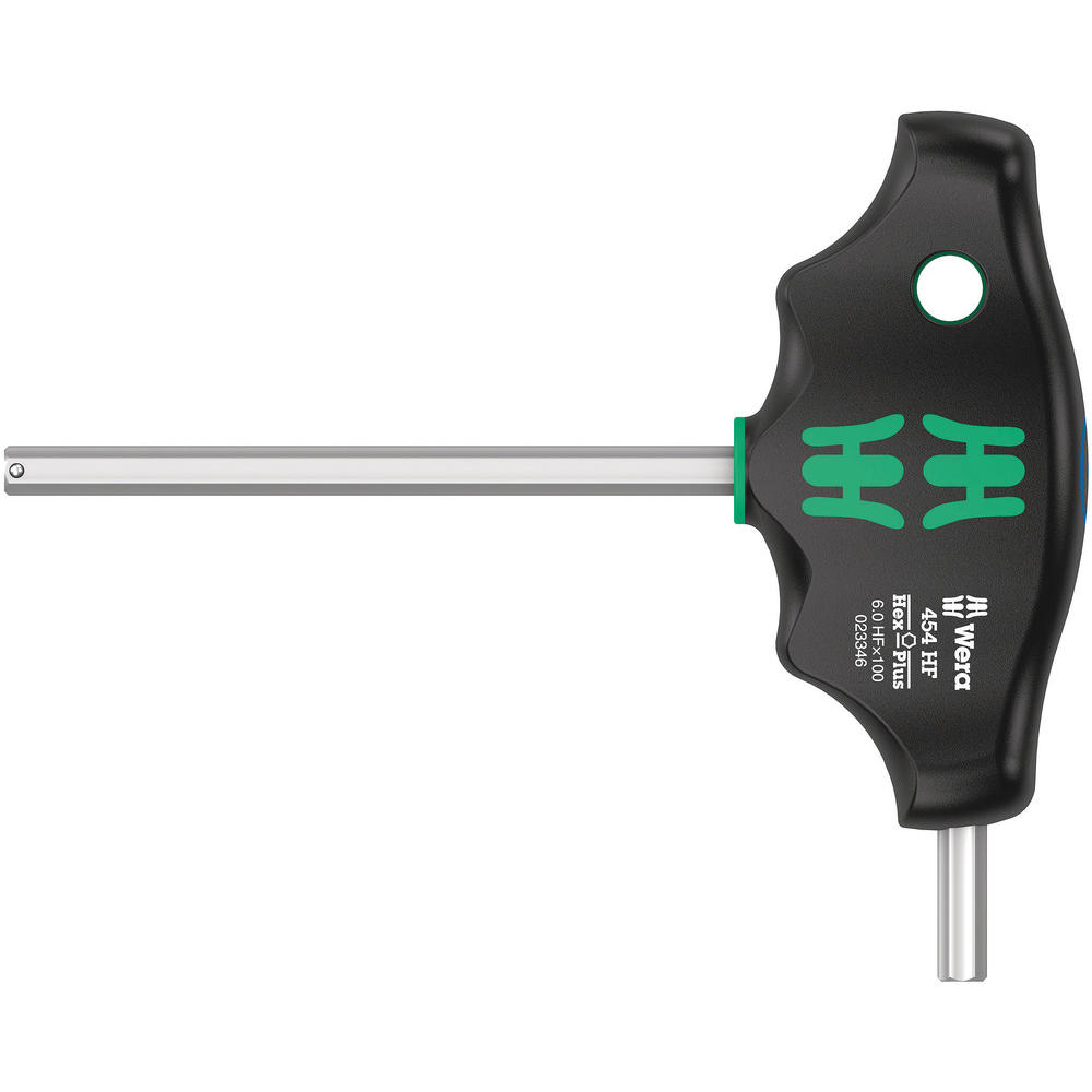 Wera 454 Hf Holding Function T Handle Hex Plus Screwdriver 6mm 100mm