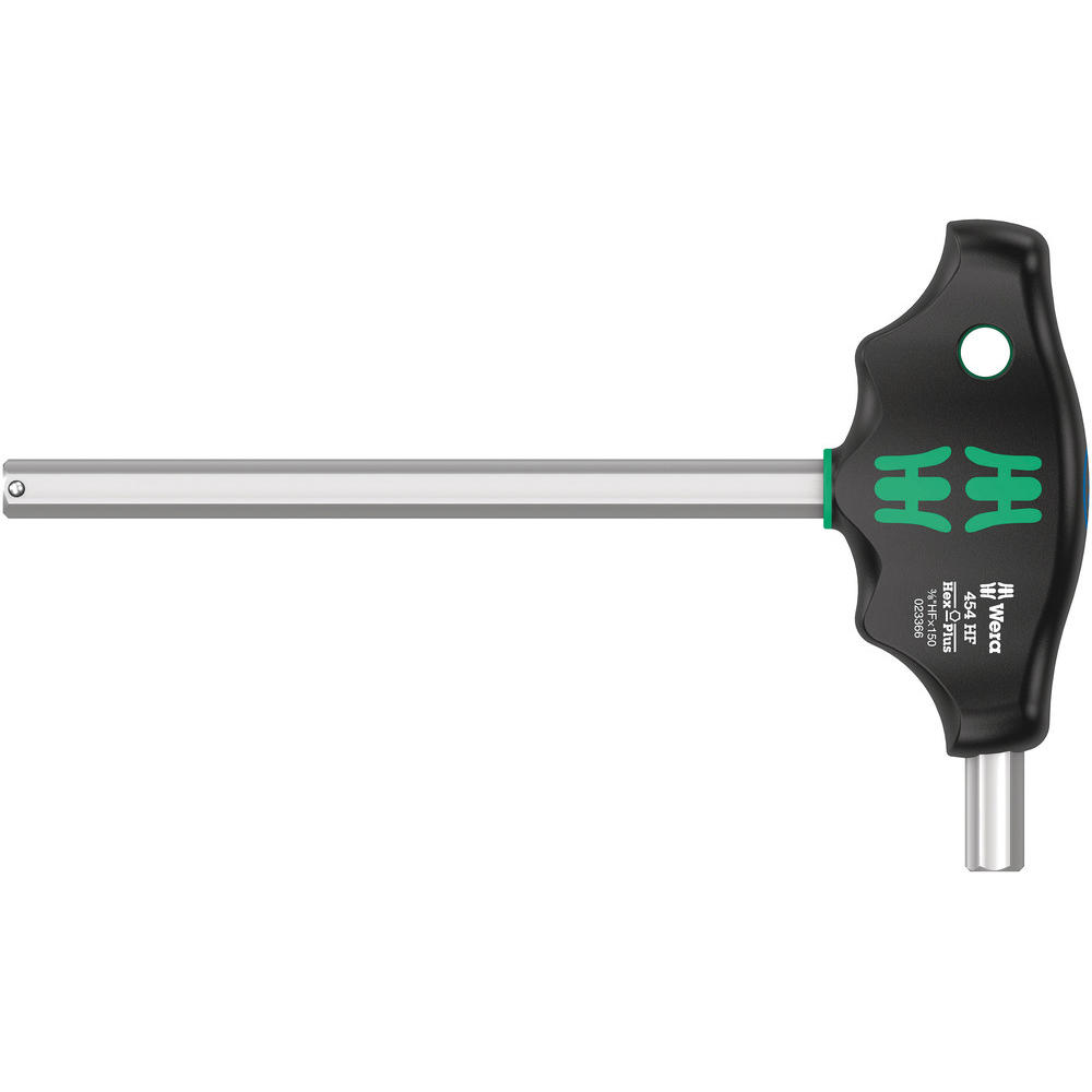 Wera 454 HF Holding Function T Handle Hex Plus Screwdriver Imperial 3/8" 150mm