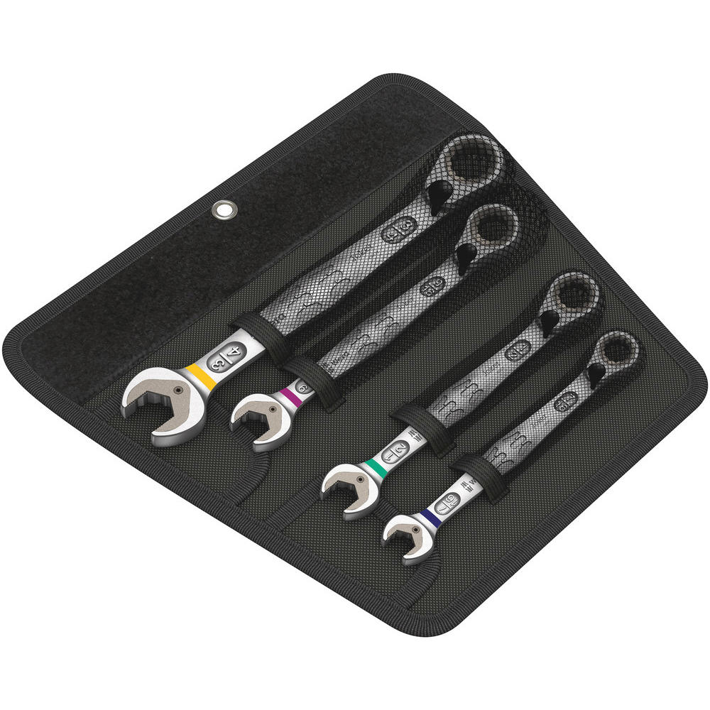 Wera 4 Piece Joker 6001 Combination Ratchet Spanner Set