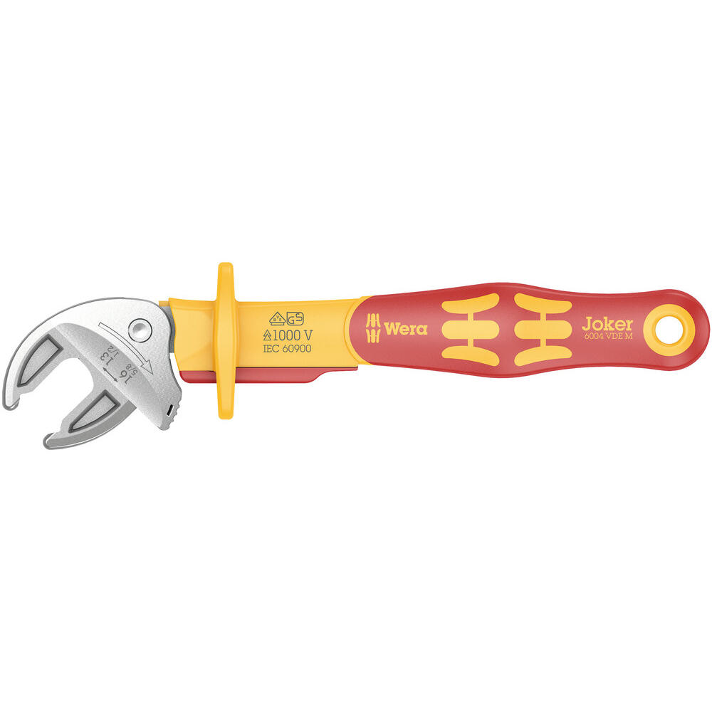 Wera 6004 Joker VDE Insulated Self Setting Adjustable Spanner 190mm