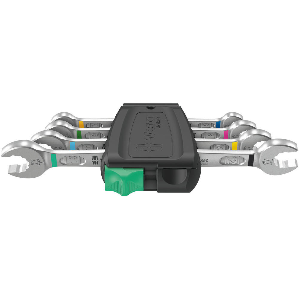 Image of Wera 4 Piece 6005 Joker Double Open End Spanner Set