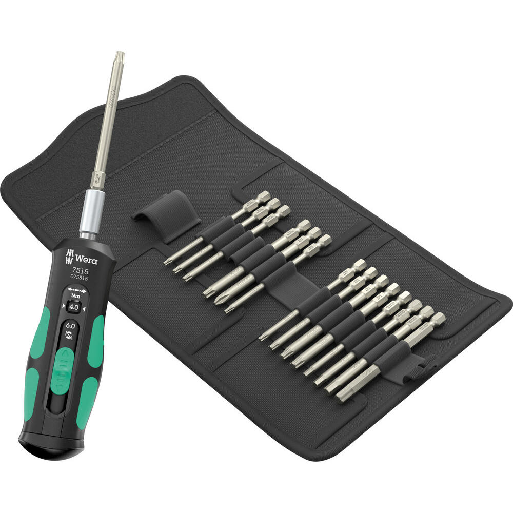 Wera 7515/16 Kraftform 16 Piece Safe Torque Speed Screwdriver Set 2Nm - 6Nm