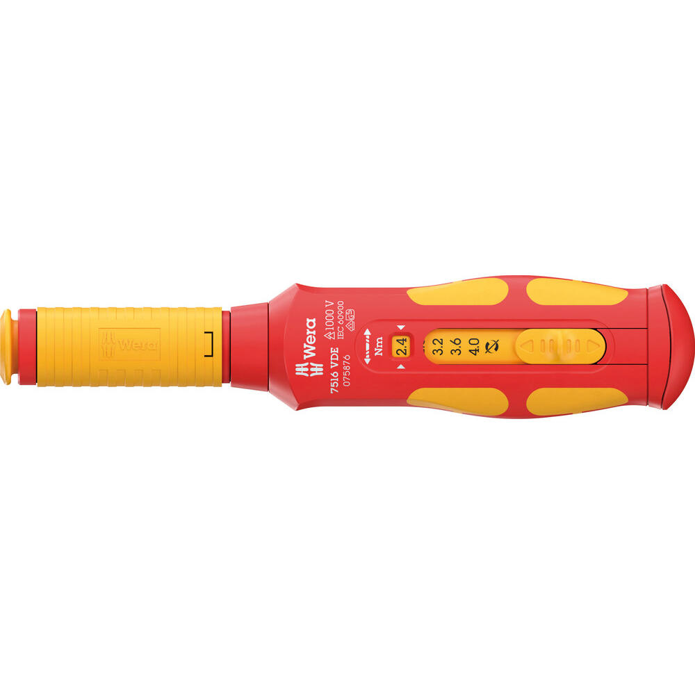 Wera 7516 Kraftform VDE Insulated Safe Torque Speed Torque Screwdriver 2.4Nm - 4.0Nm