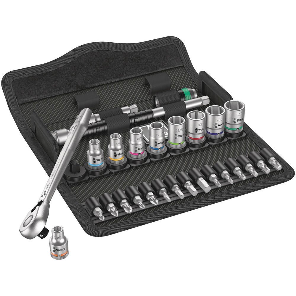 Wera 8100 SA11 Zyklop 28 Piece 1/4" Drive Socket and Bit Set 1/4