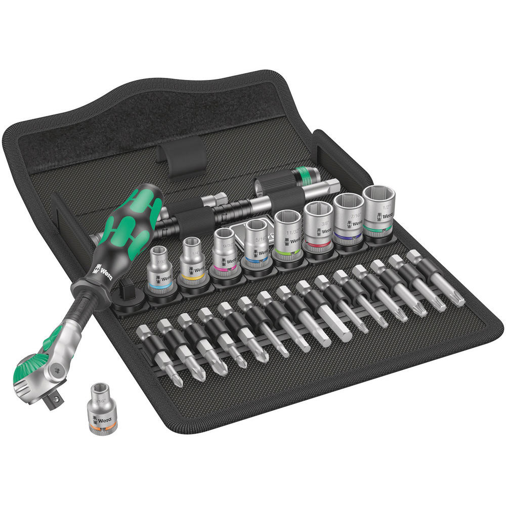 Wera Zyklop 28 Piece 1/4" Drive Socket And Bit Set Imperial
