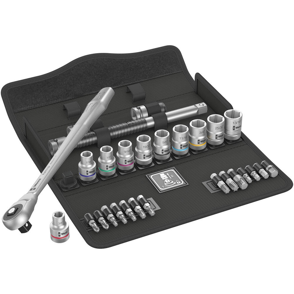Wera Zyklop 28 Piece 1/2" Drive Socket Set Imperial 1/2