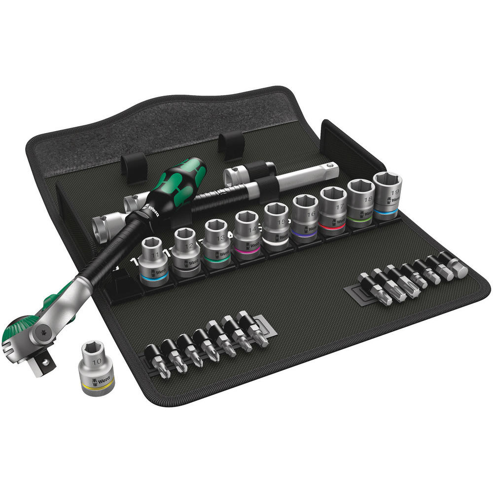 Wera 8100 SC6 Zyklop 29 Piece 1/2" Drive Socket and Bit Set 1/2