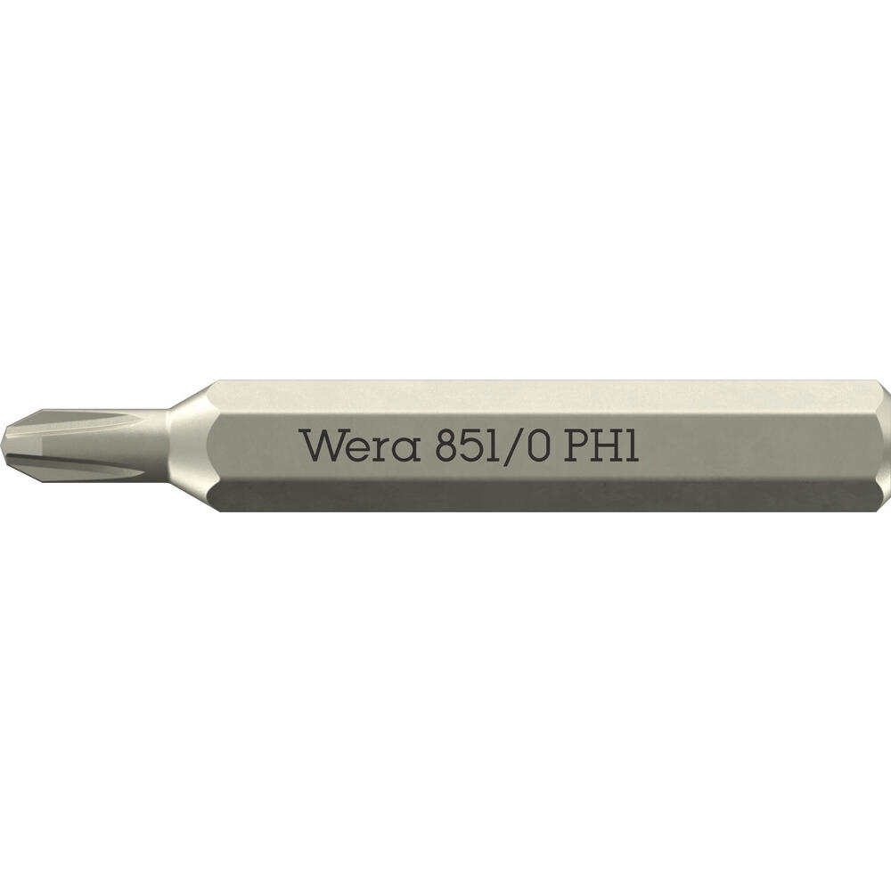 Wera 851/0 Ph 4mm Hex Drive Micro Phillips Screwdriver Bit Ph1 30mm Pack Of 1