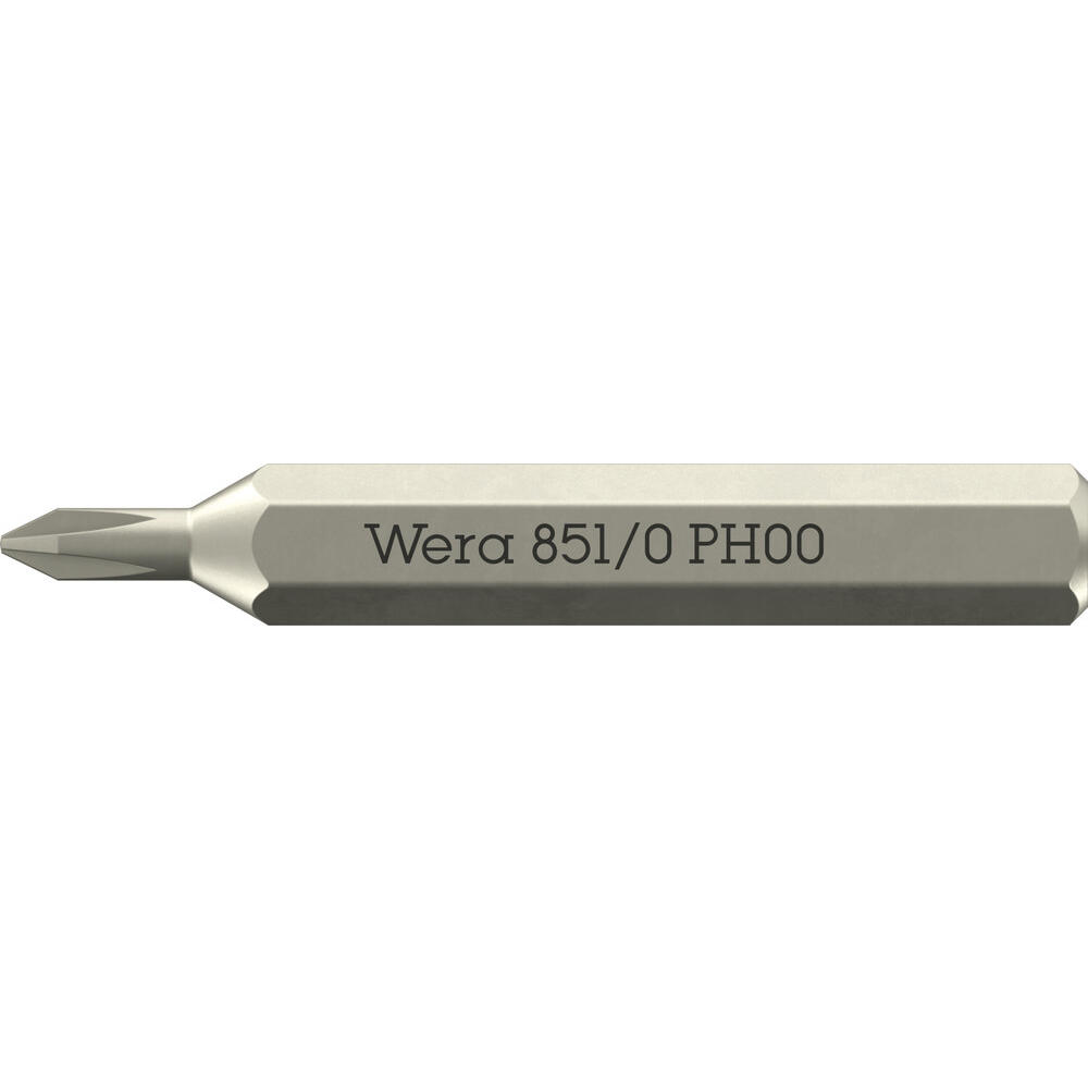 Wera 851/0 Ph 4mm Hex Drive Micro Phillips Screwdriver Bit Ph00 30mm Pack Of 1