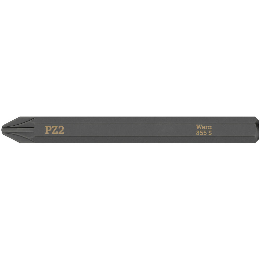 Wera 855 S Pozi Screwdriver Bit for Hand Impact Drivers PZ2 70mm Pack of 1