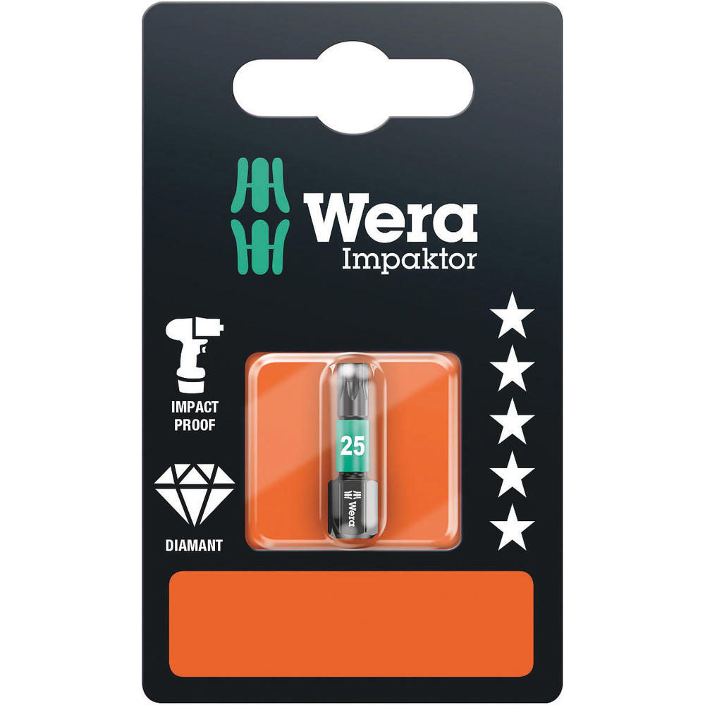 Wera 867/1 Impaktor Torx Screwdriver Bits T25 25Mm Pack Of 1